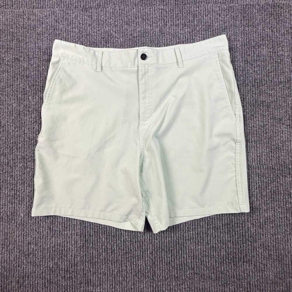 Panama Jack Mens Performance Shorts Size 38 Mint Green Stretch Flat Front Casual